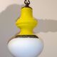 Opaline glass and brass suspension, Italy, 1960s.