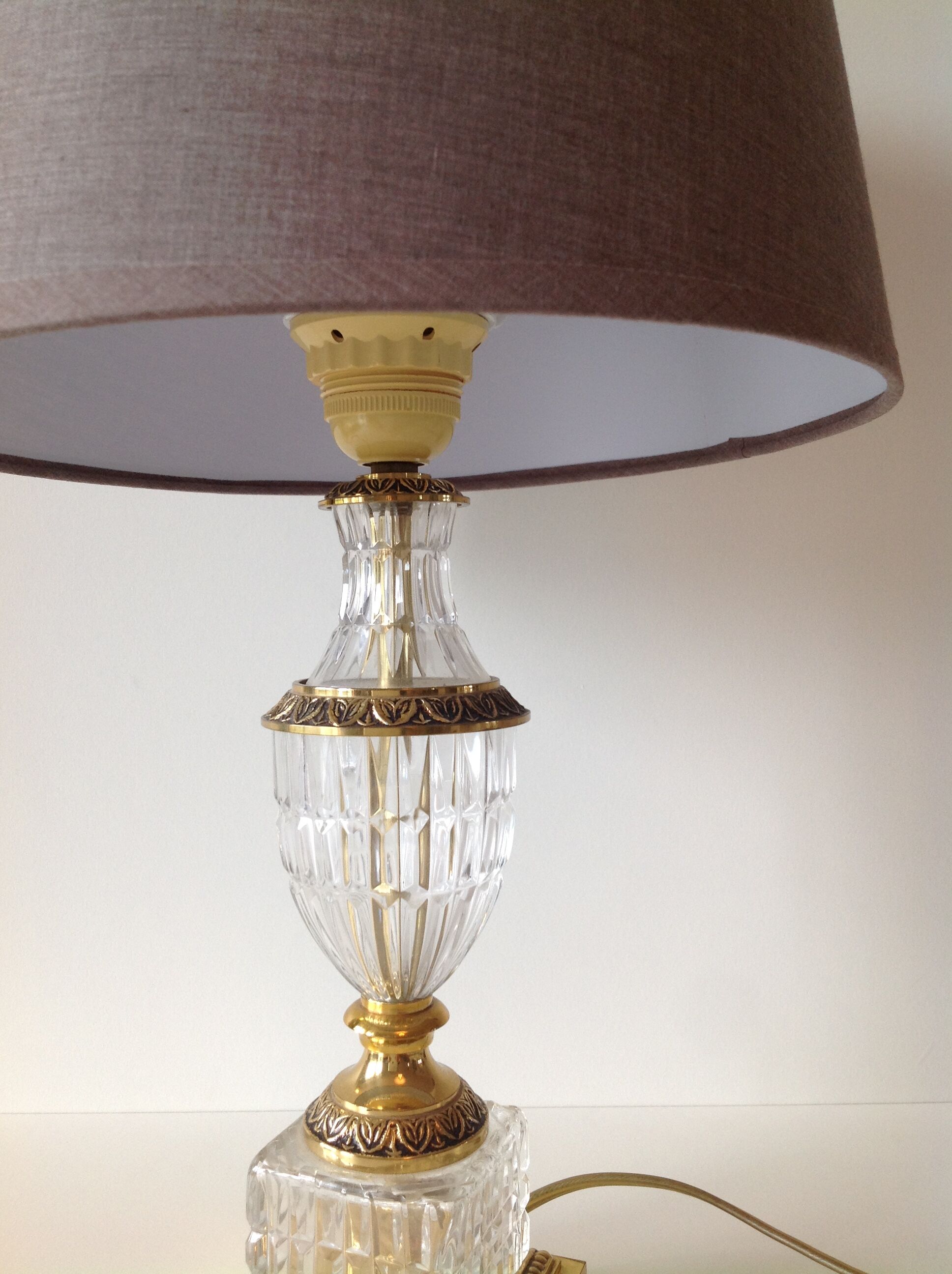 Lamp art deco crystal