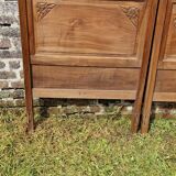 Pair of walnut headboard