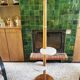 Art deco wooden floor lamp