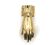 Brass door knocker in the shape of a hand, 1970s.