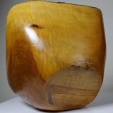 Large olive wood bowl Riviera brutalist craftsmanship circa 1950