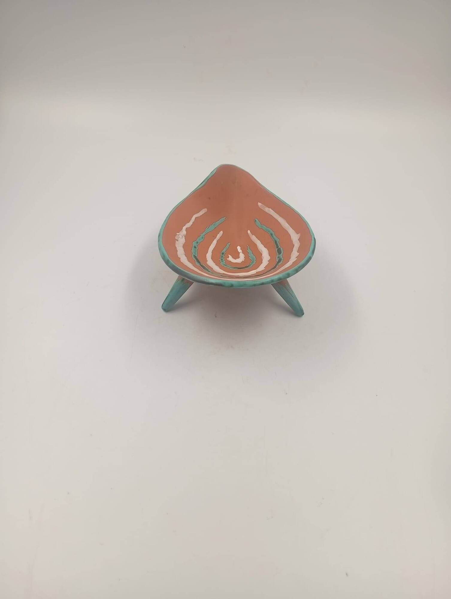 Vintage Ceramic Tripod Bowl Gabriel Fourmaintraux Desvres France 50