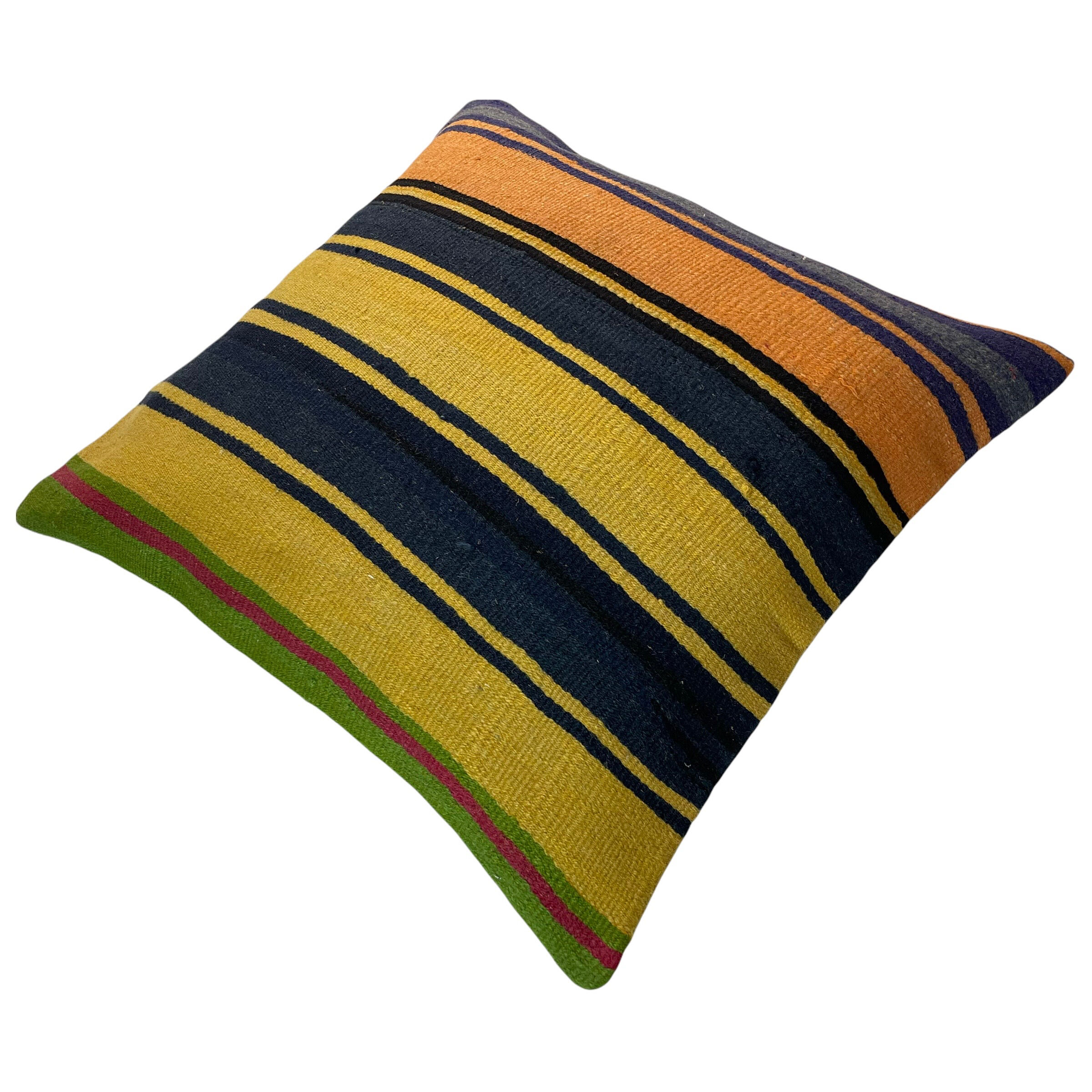 Vintage turkish kilim cushion cover, 60x60 cm