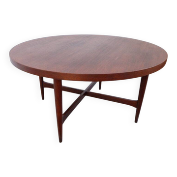 Table basse vintage en teck style années 60-70, style rétro.