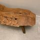 Raw wood coffee table