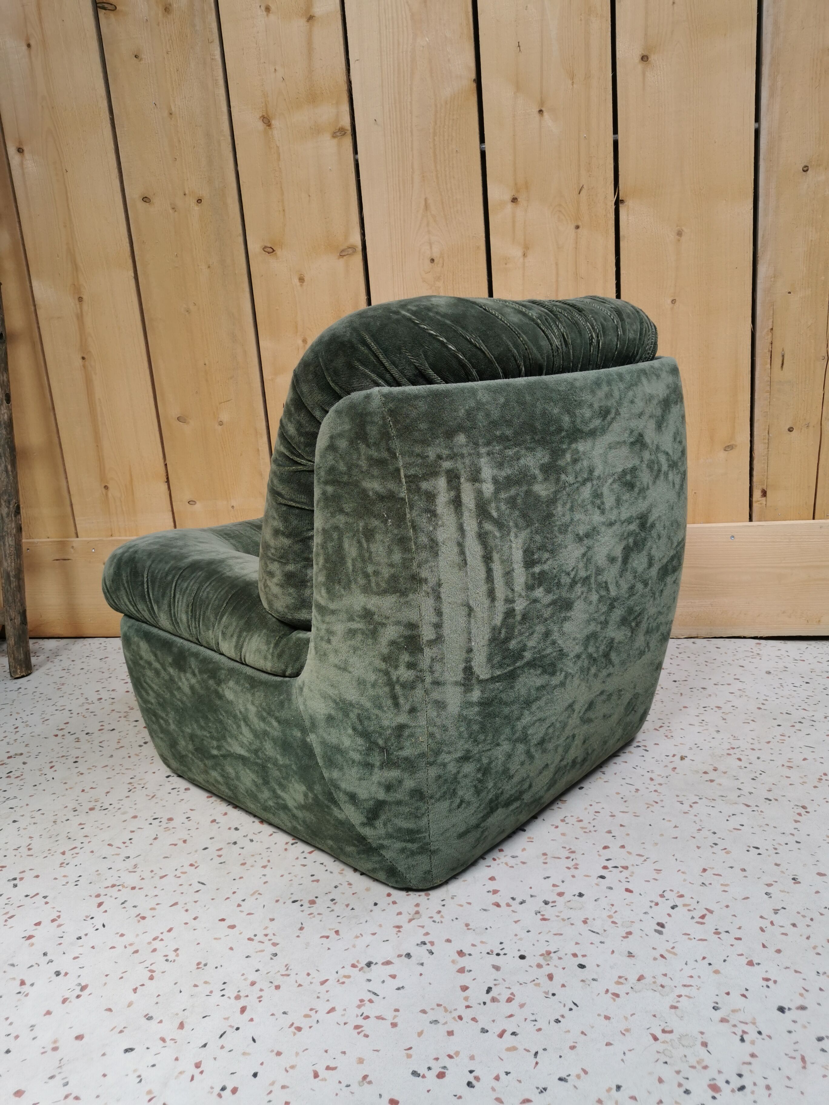 Velvet armchair