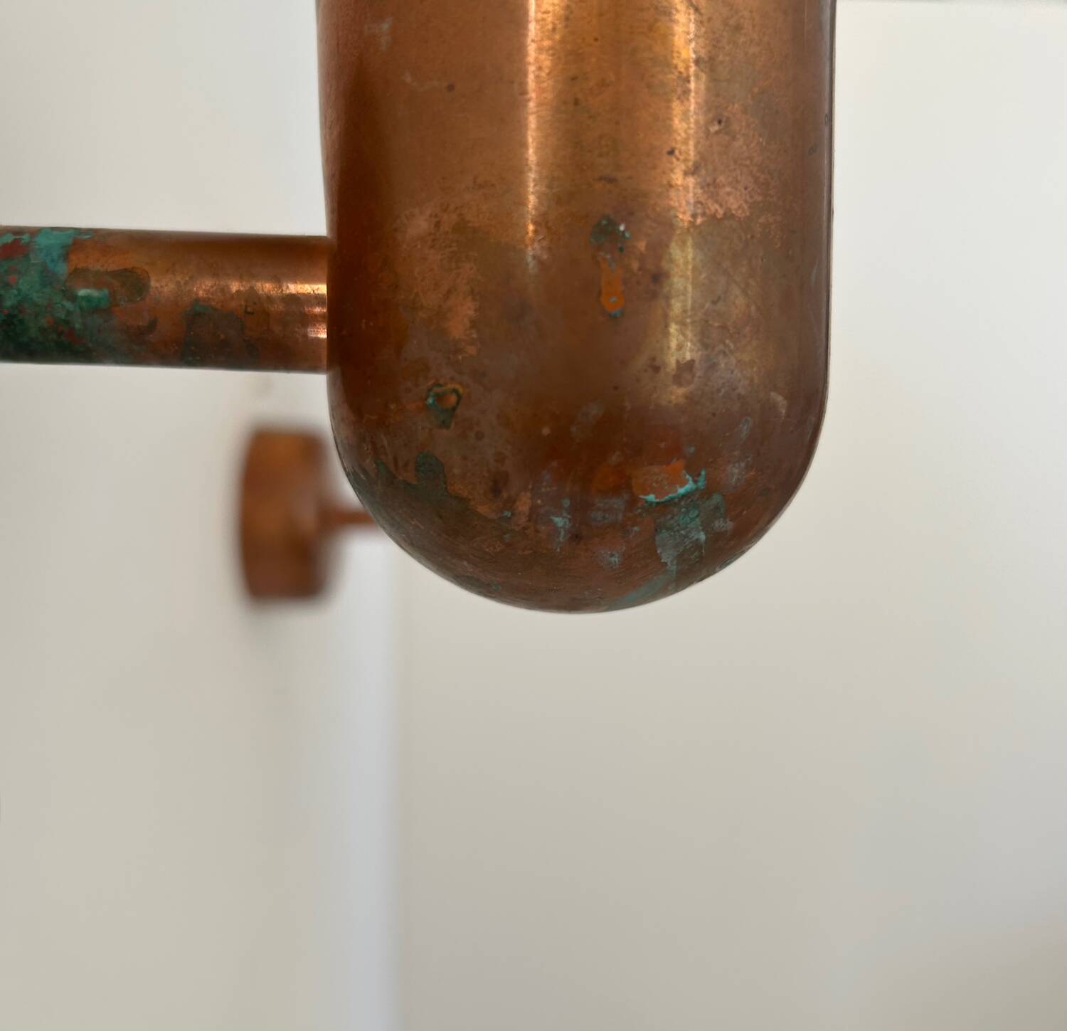 Pair of vintage copper wall lights, Denmark 1970s
