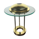 Vintage lamp with glass intensity dimmer and brass Italian design 1980'S