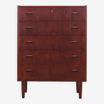 Teak chest of drawers, Danish design, 1970s, production: Denmark