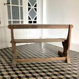 Wooden school bench