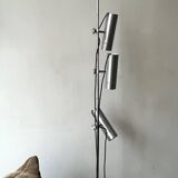 Chrome metal floor lamp with 3 spots by Alain Richard, design 1970.