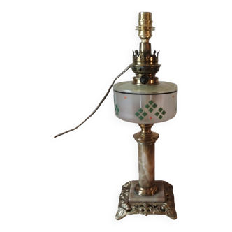 Old electrified oil lamp in art nouveau style