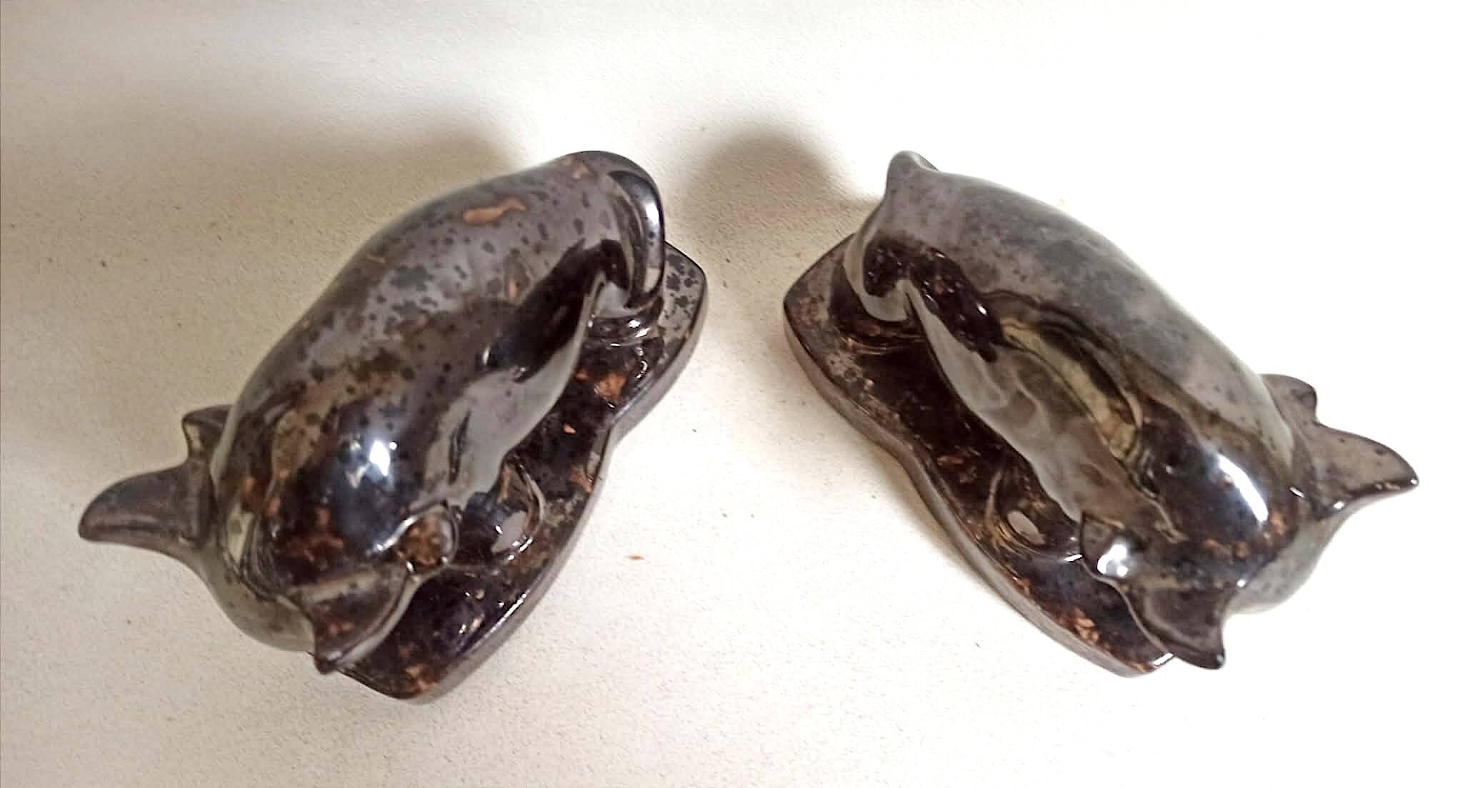 Pair of bookends 1960s Stylised Bull