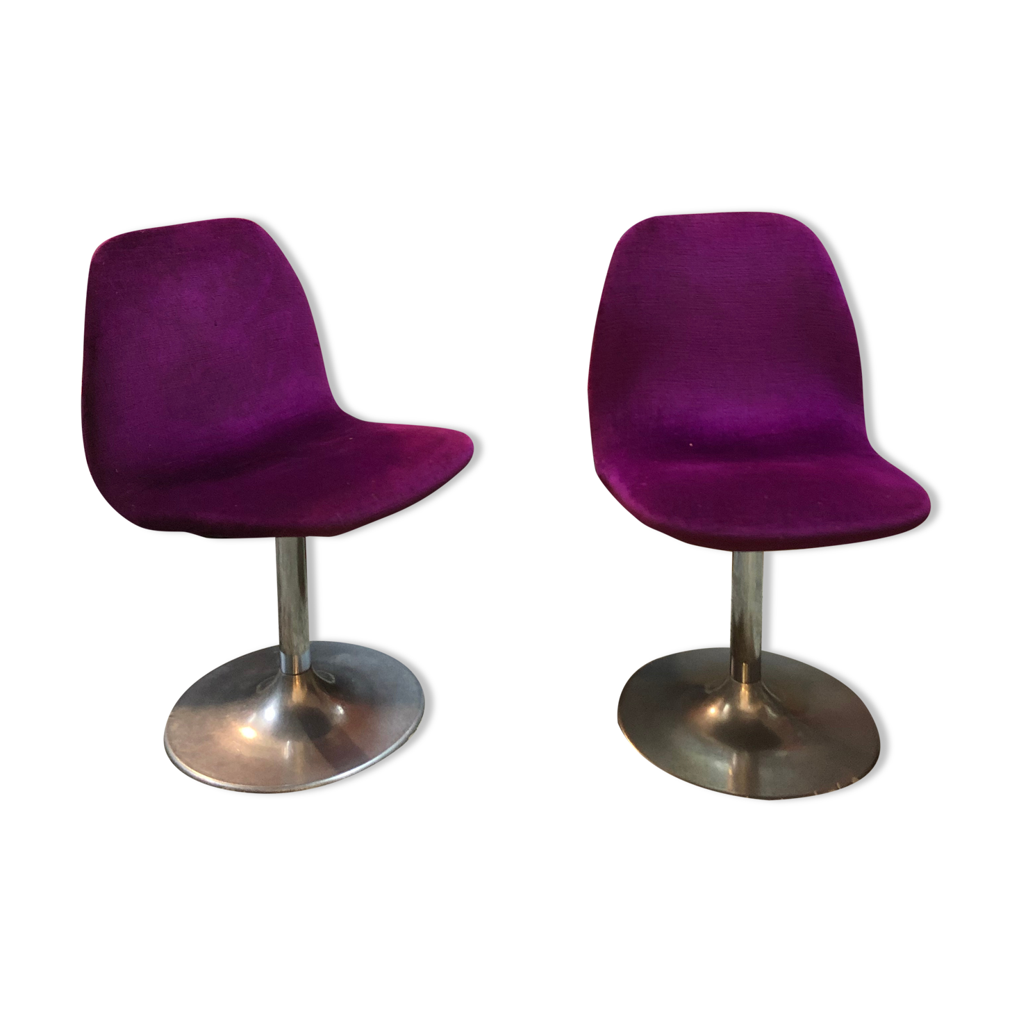Pair of chairs foot tulip vintage 1970's