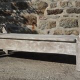 Large bench 19th solid wood patina