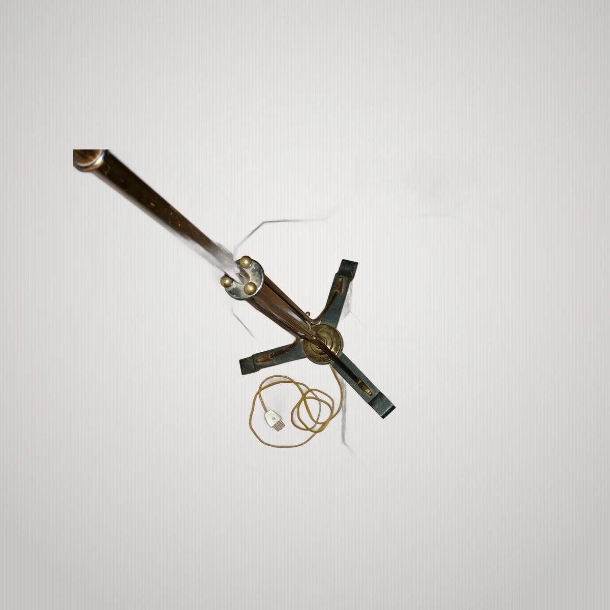 Vintage mid-century reading lamp in bronze and brass by Lunel Arlus.