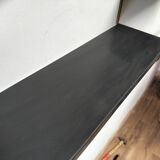 Modular black metal shelf