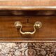 Old English Writing Desk with black leather top