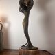 Bronze Art Nouveau lamp