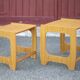 Scandinavian style nesting table set, coffee table, bedside table.
