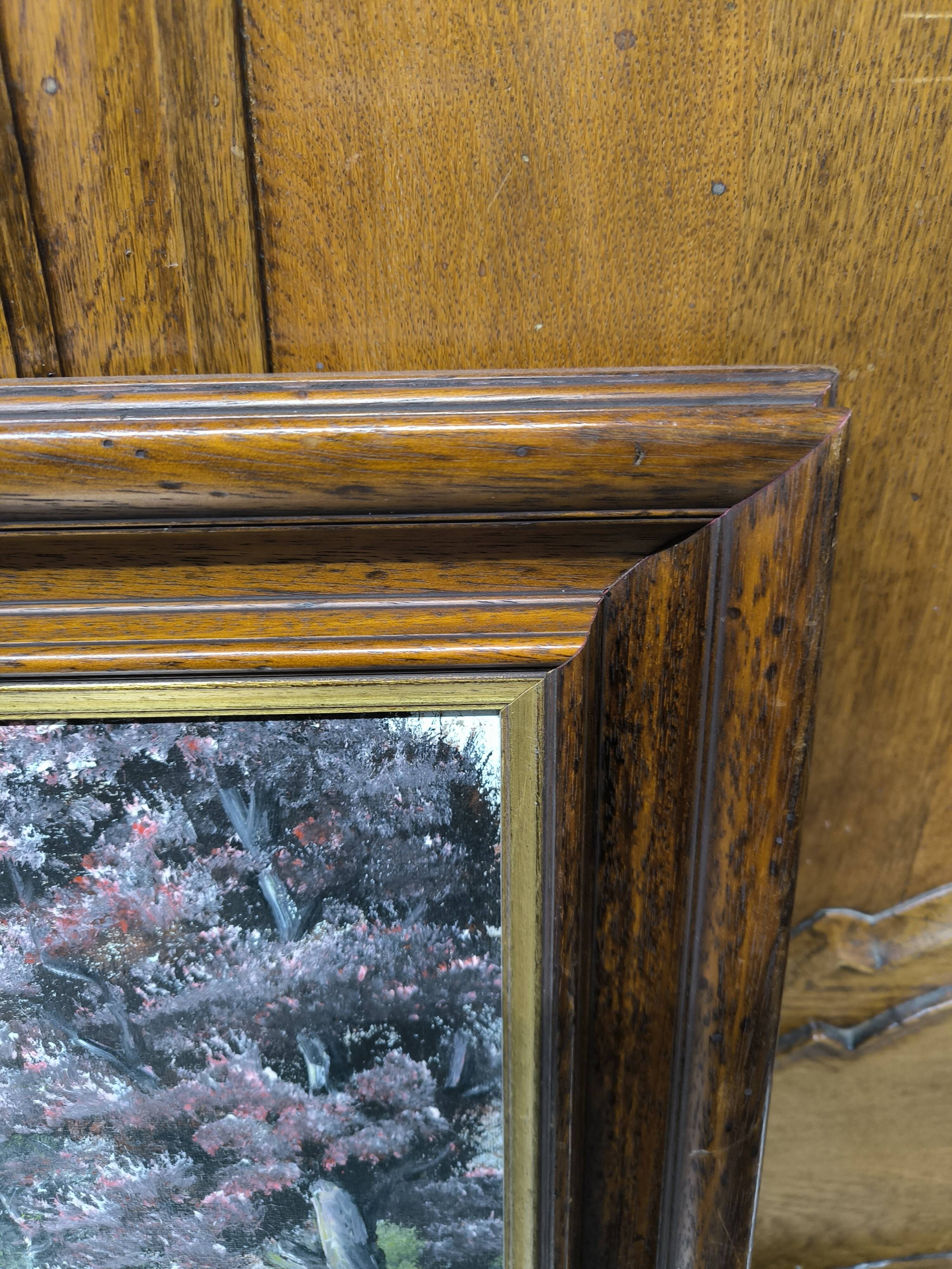 Landscape painting of flowering trees, Huguette Eichwald