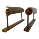 Pair of adjustable vintage wall lamps, matte brass, France 1970