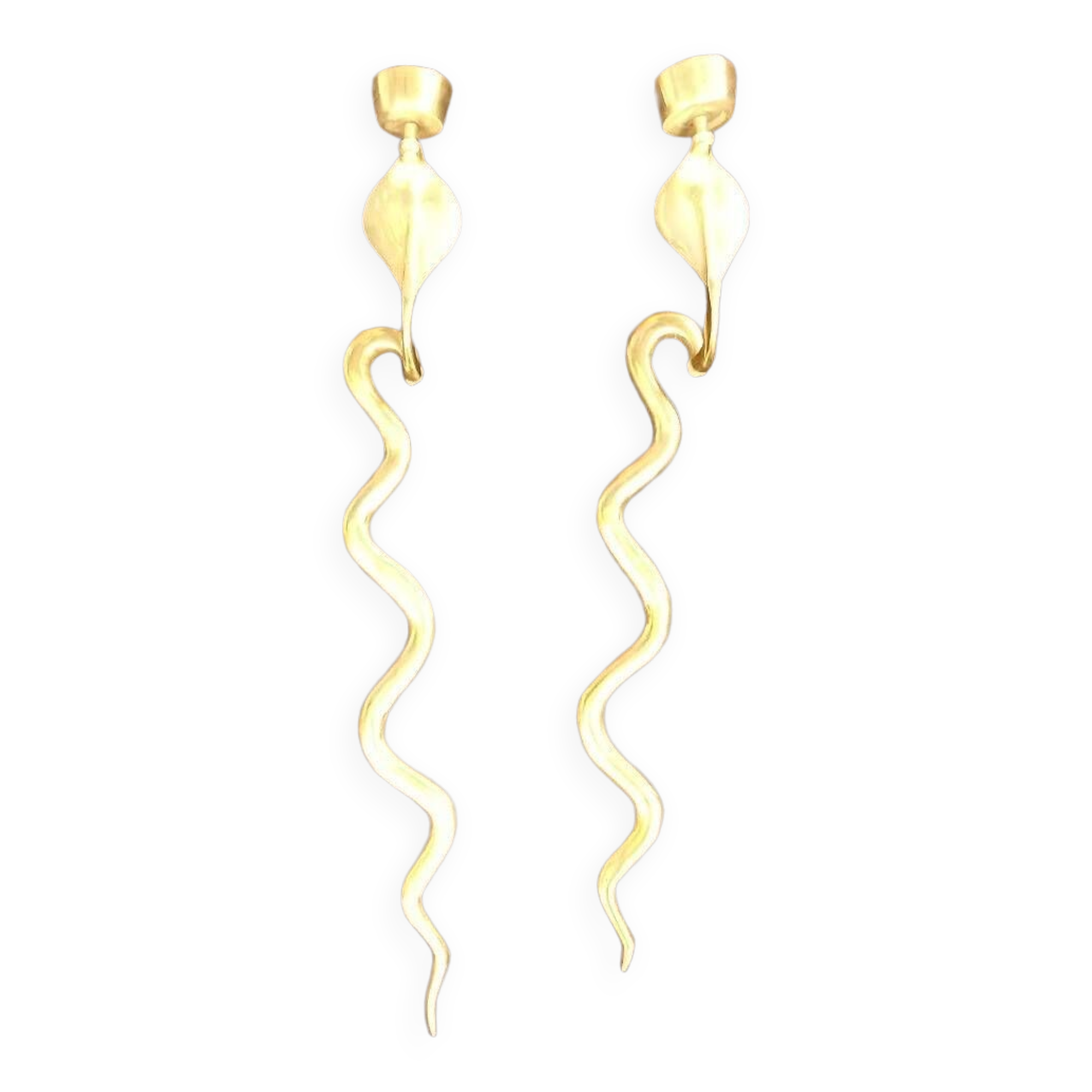 2 large bronze snake cobra wall lights mid century decor candle holder
