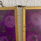 Mirror triptych barber art nouveau vintage brass 1920