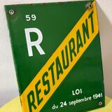 Enamelled plate license restaurant law of 1941
