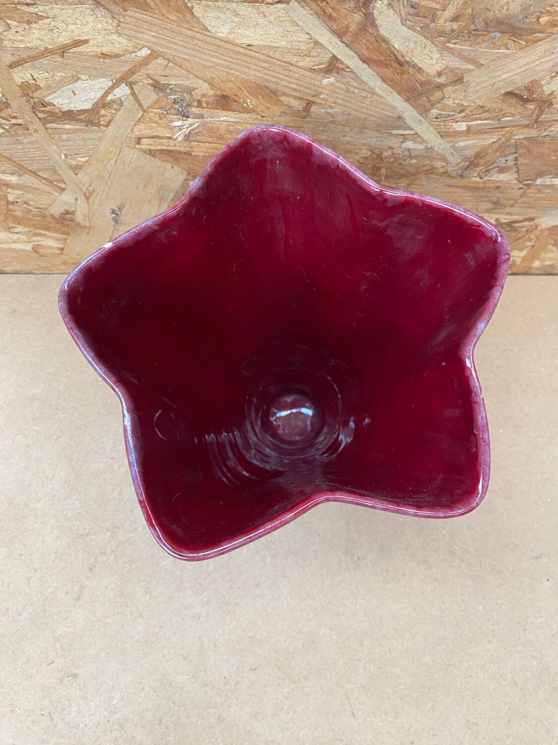 Antique Vase Corolle J. GUET Ceramic Pink Speckled Vintage