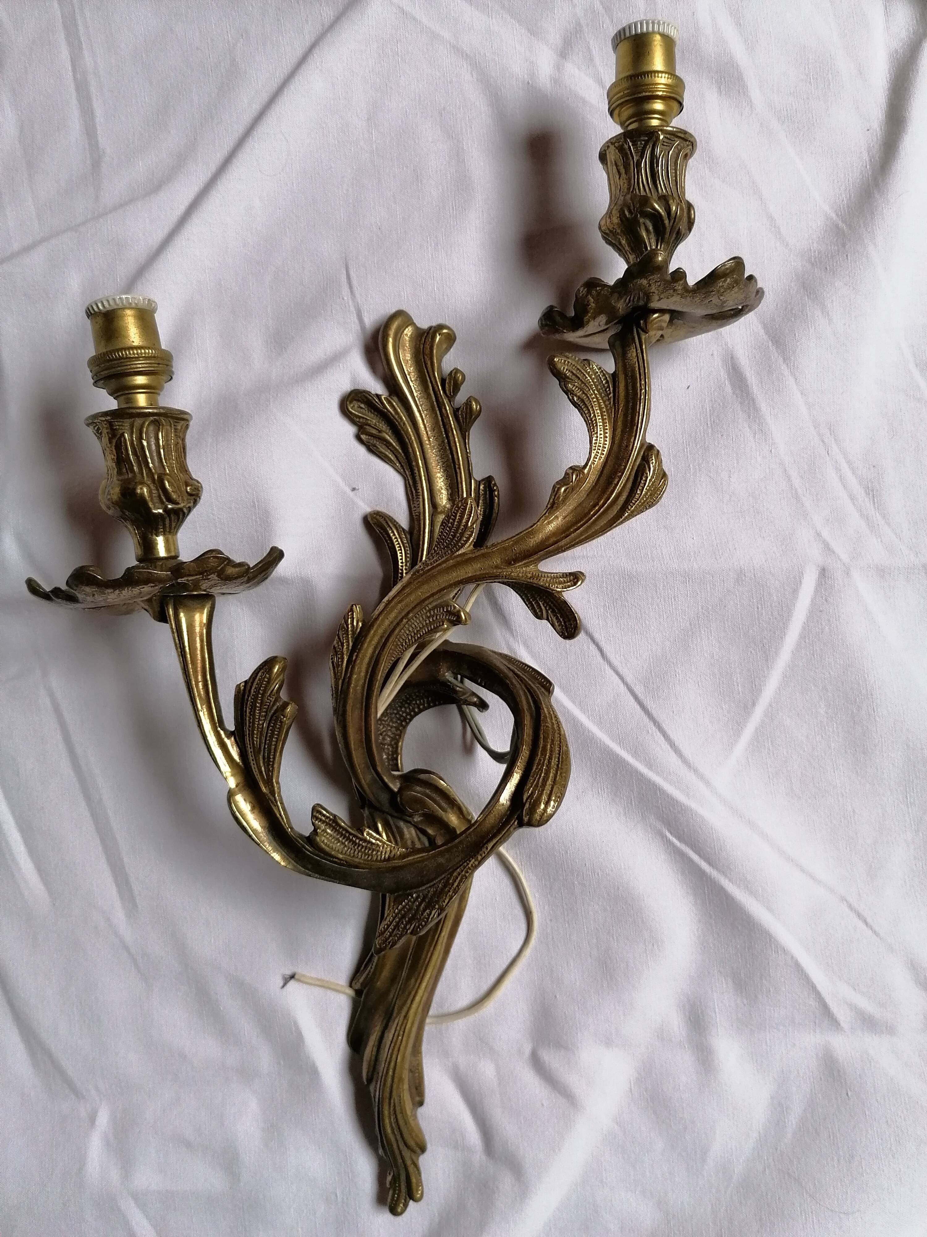 Wall light bronze style Louis XV