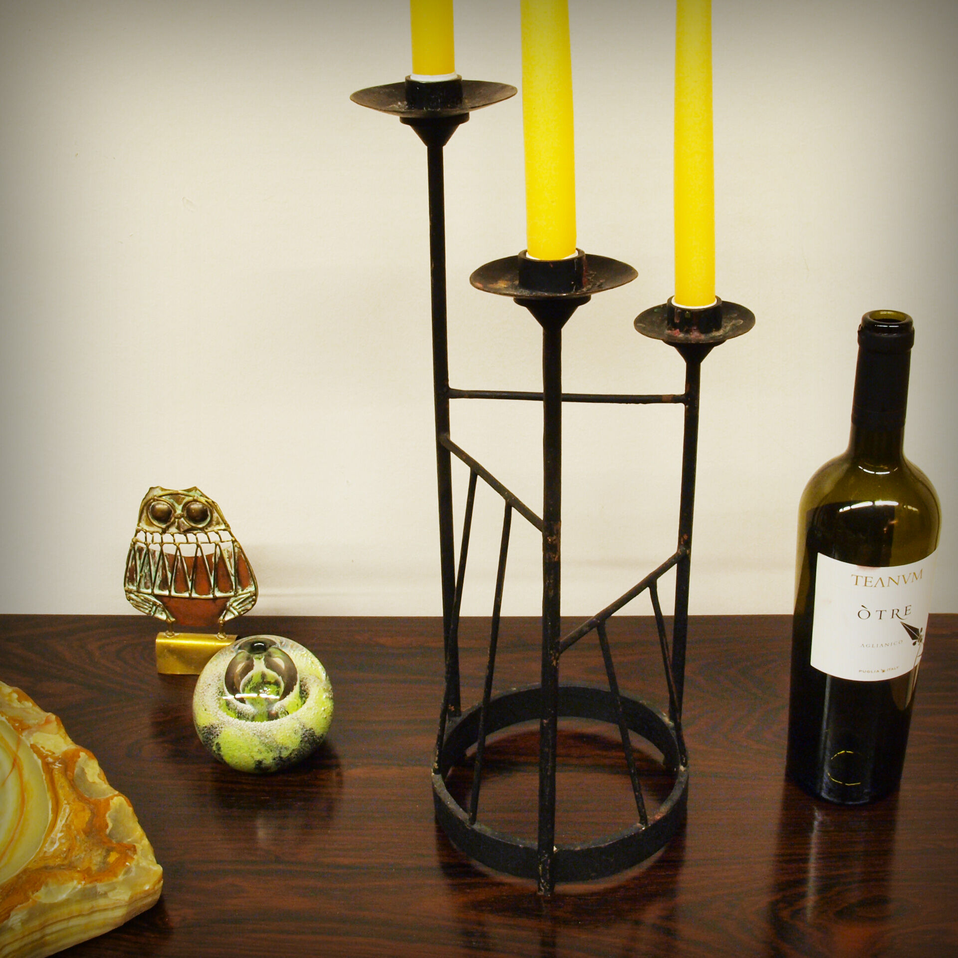 XXL steel brutalist chandelier, 1960s