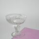 Set of 4 faceted crystal champagne glasses, 1930