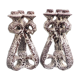 Large candle holders / candlestick Vallauris ceramic fat lava Marius Giuge 1950 x2