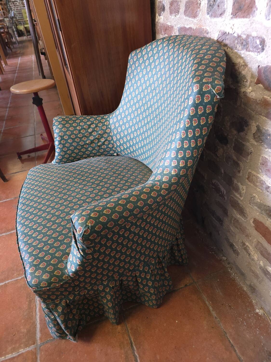 Pair of Napoleon III toad armchairs
