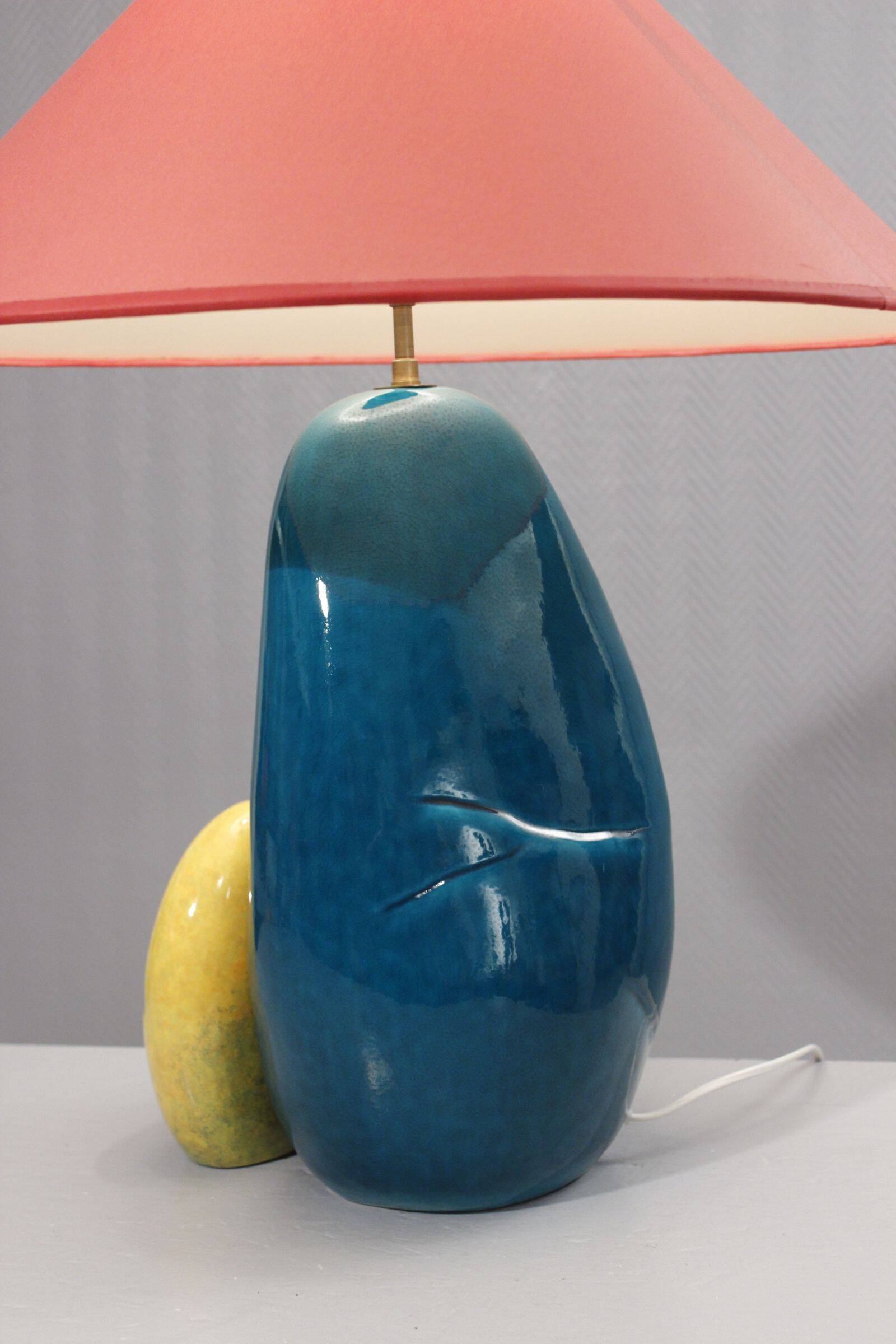 François Chatain Large menhir lamp vintage post-modern design 1990s