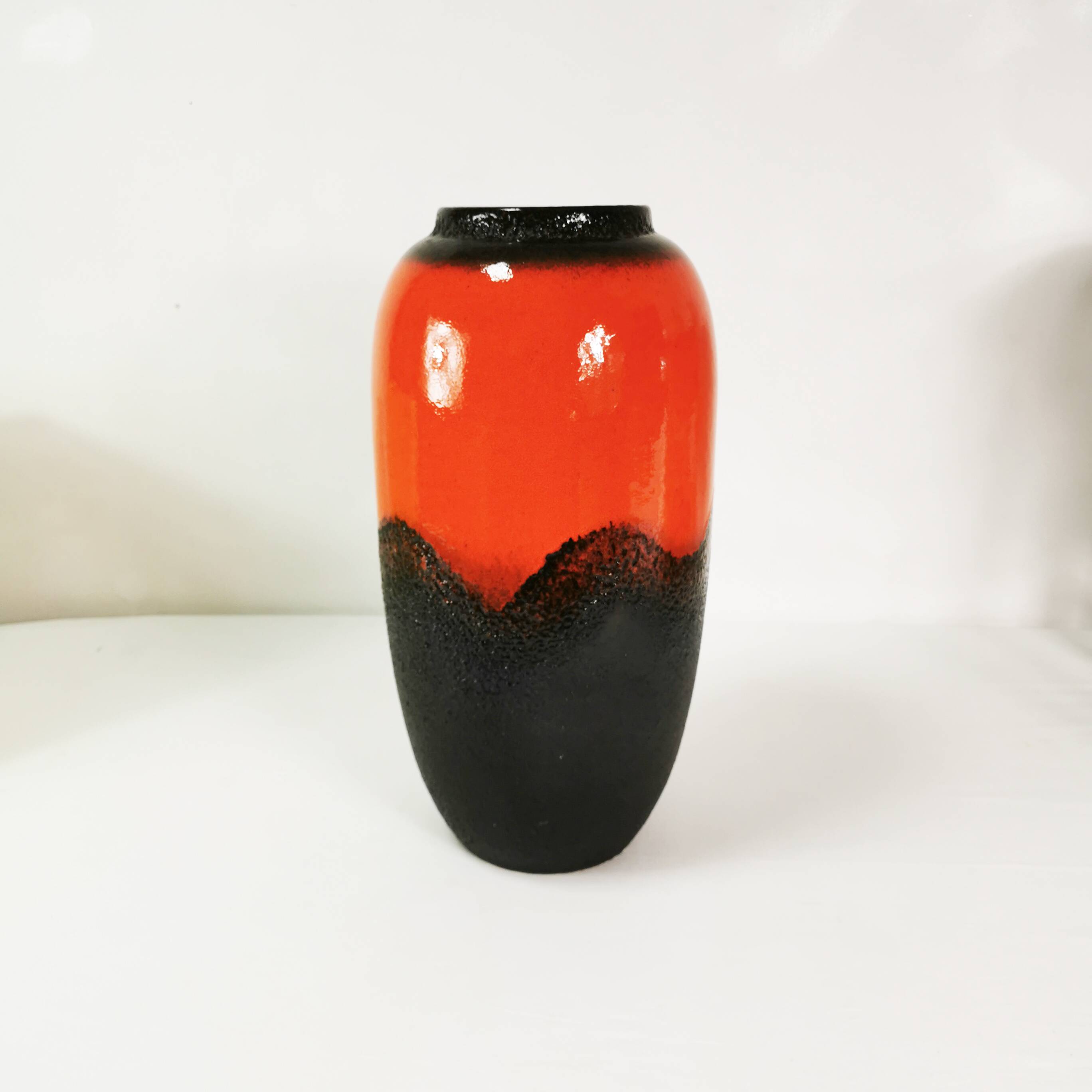 Large Scheurich ceramic vase, Fat Lava, Germany 1960s