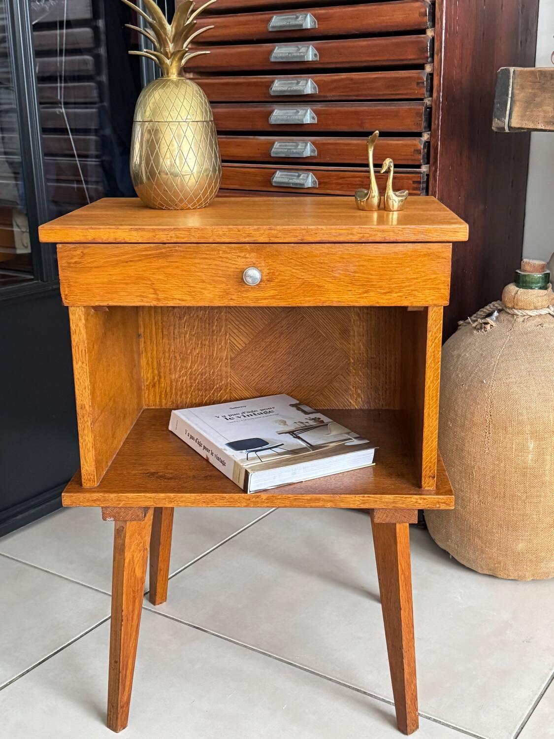 Vintage bedside table
