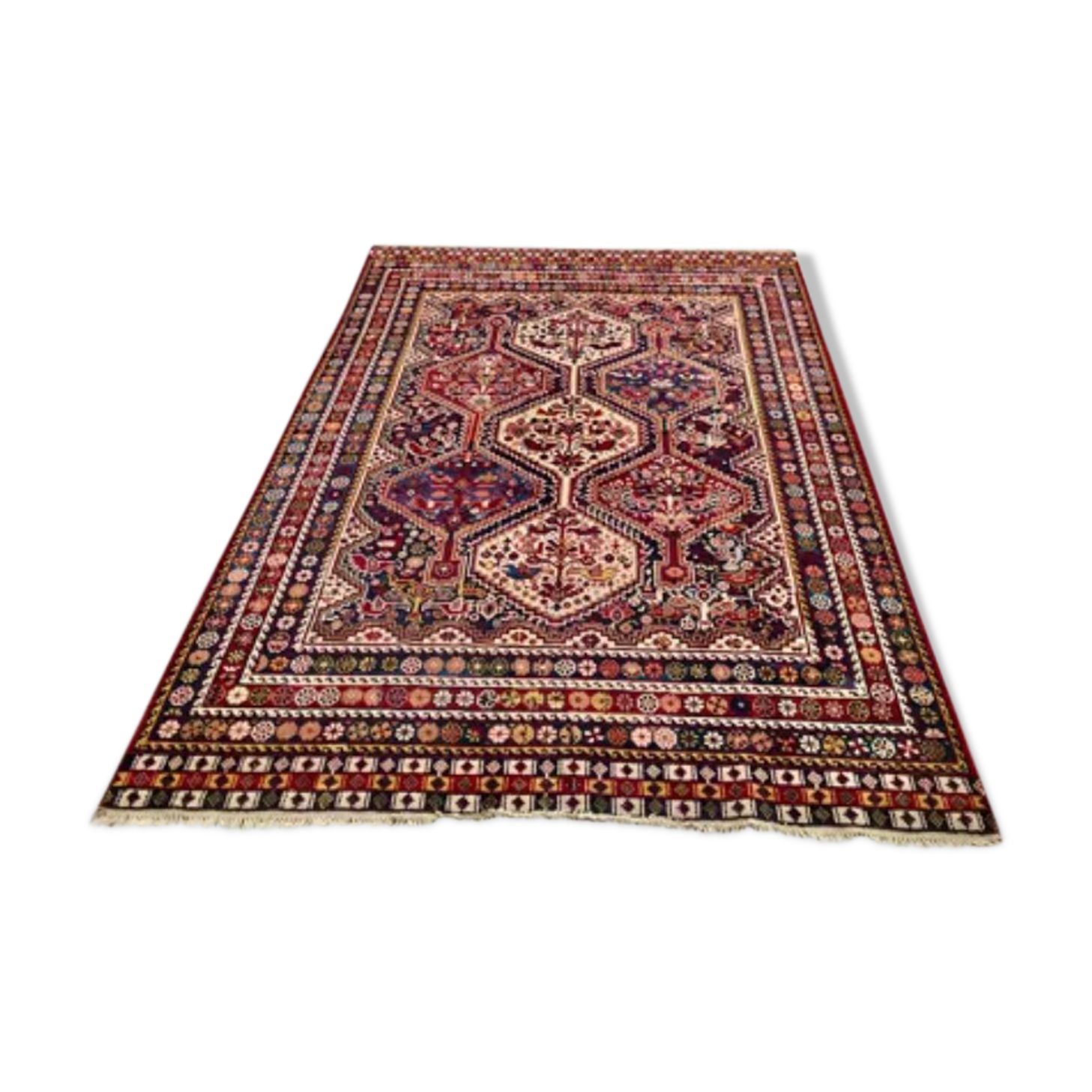 Ancient Persian carpet hand-knotted 299x197cm