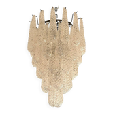 Venetian Murano Glass “Conchiglie” Chandelier in Black Nickel, Mid-Century