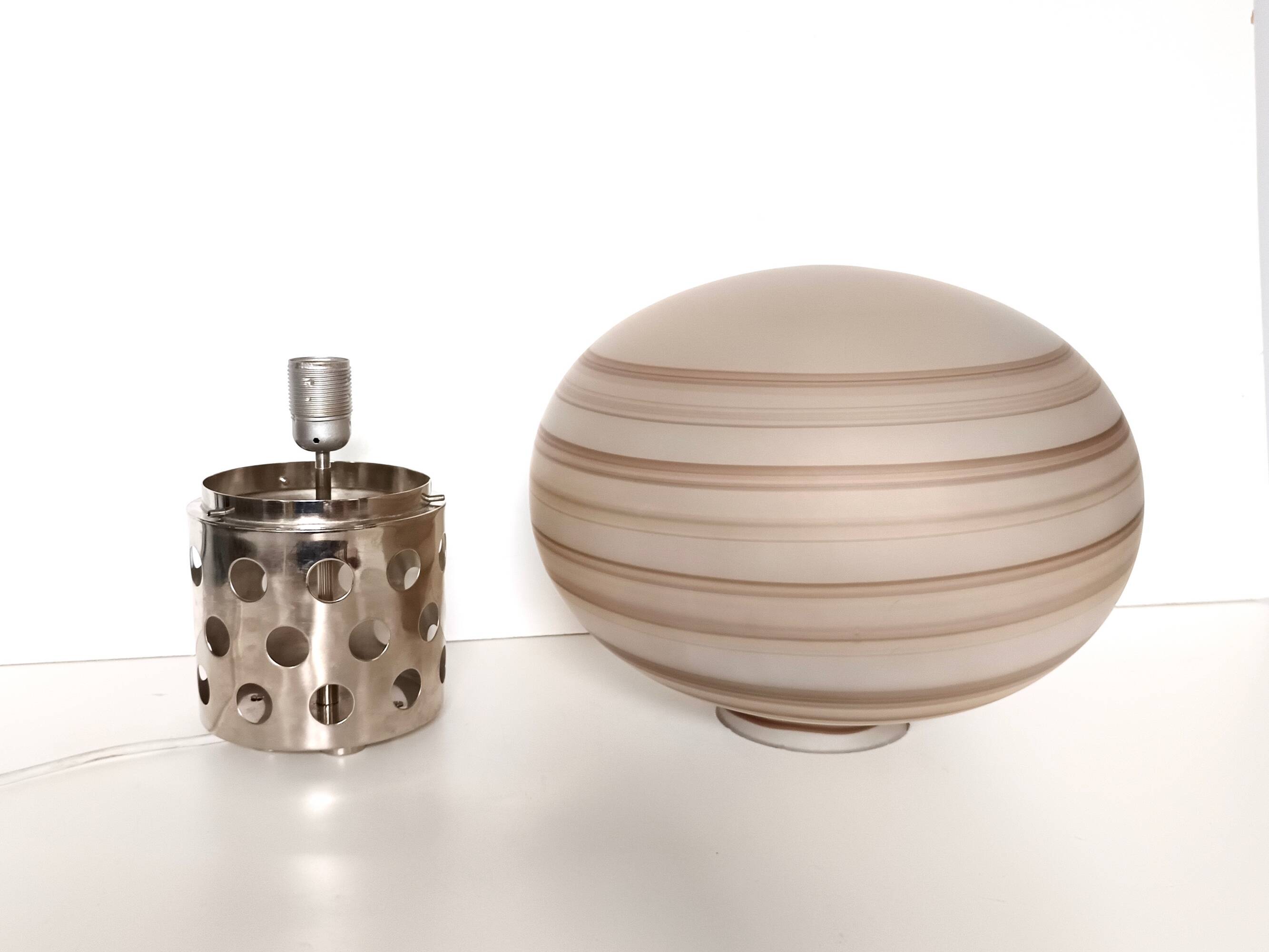 Lampe de Bureau en Verre Murano Marron par Sabattini et Diaz de Santillana pour VeArt