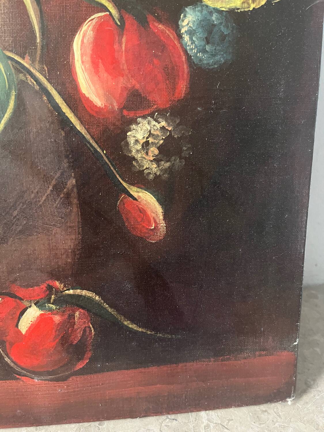 Bouquet of Flowers, oil on canvas, signed