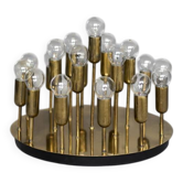 Vintage Atomic Mid-Century German Modern Brass Ceiling Lamp or Wall Sconce