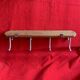 Vintage wooden wall coat rack - 4 hooks