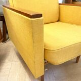 Mustard yellow Scandinavian armchair, 1950