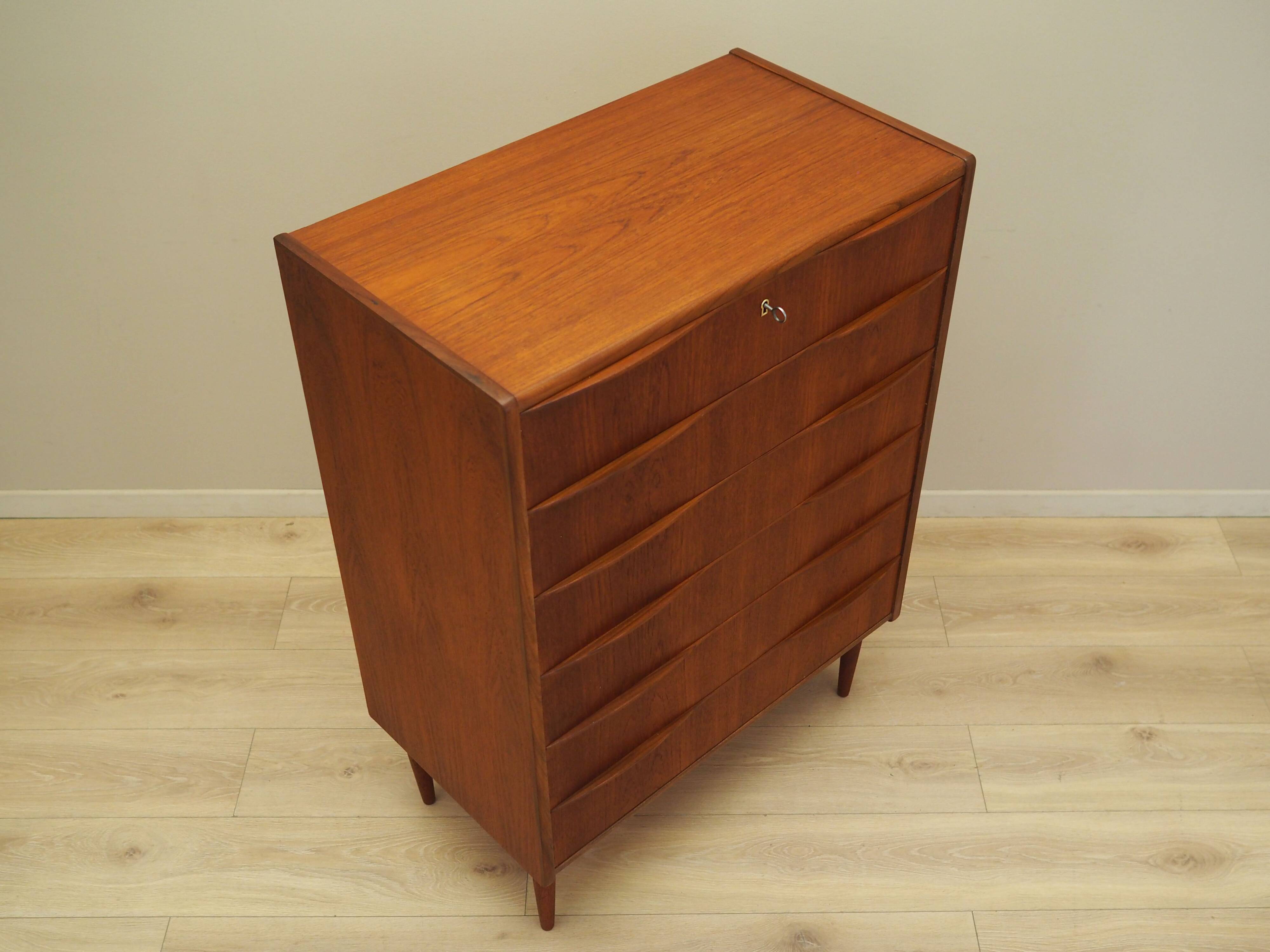 Teak chest of drawers, Danish design, 1970s, production: Denmark