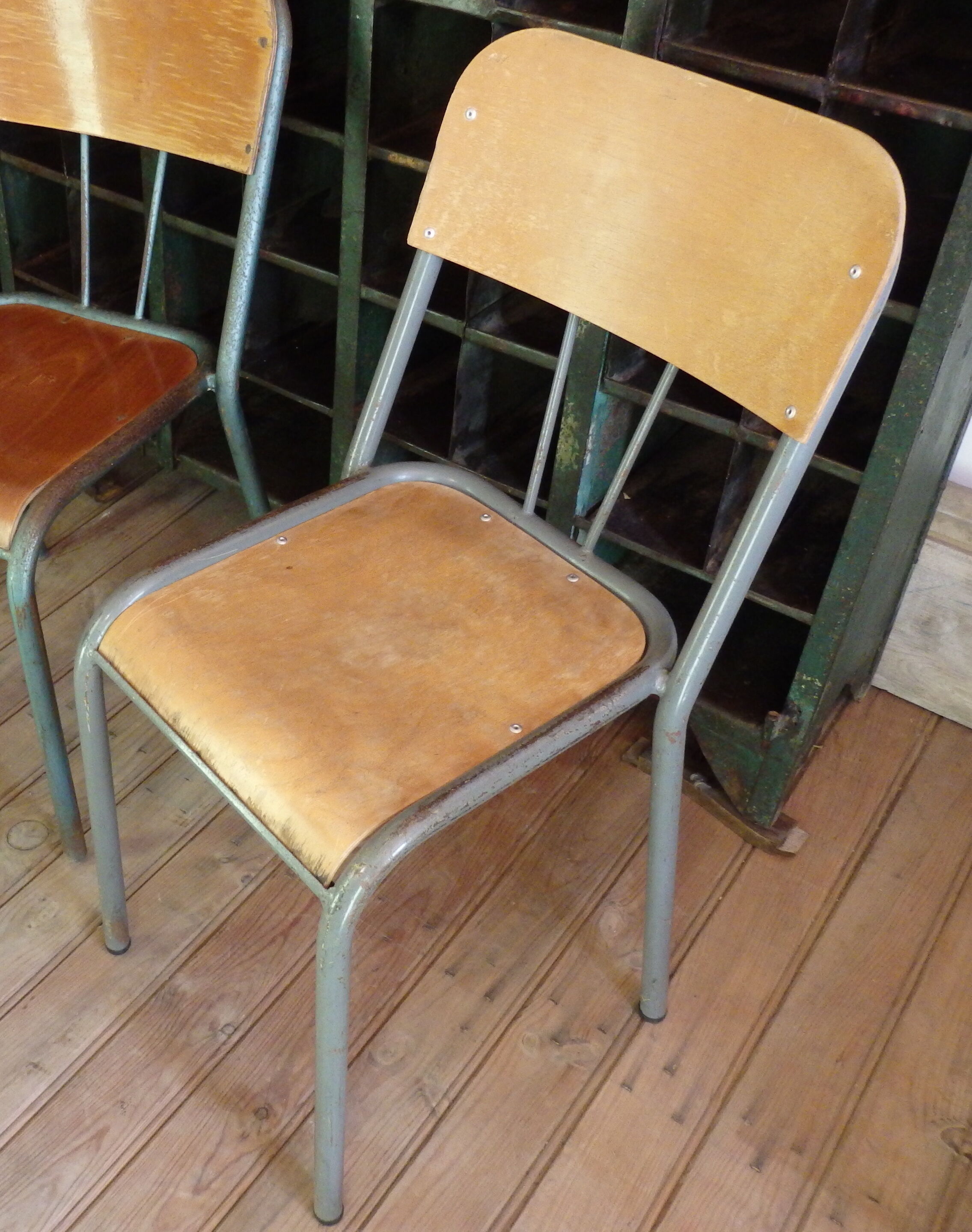 School chair / school chair 1960 with bars