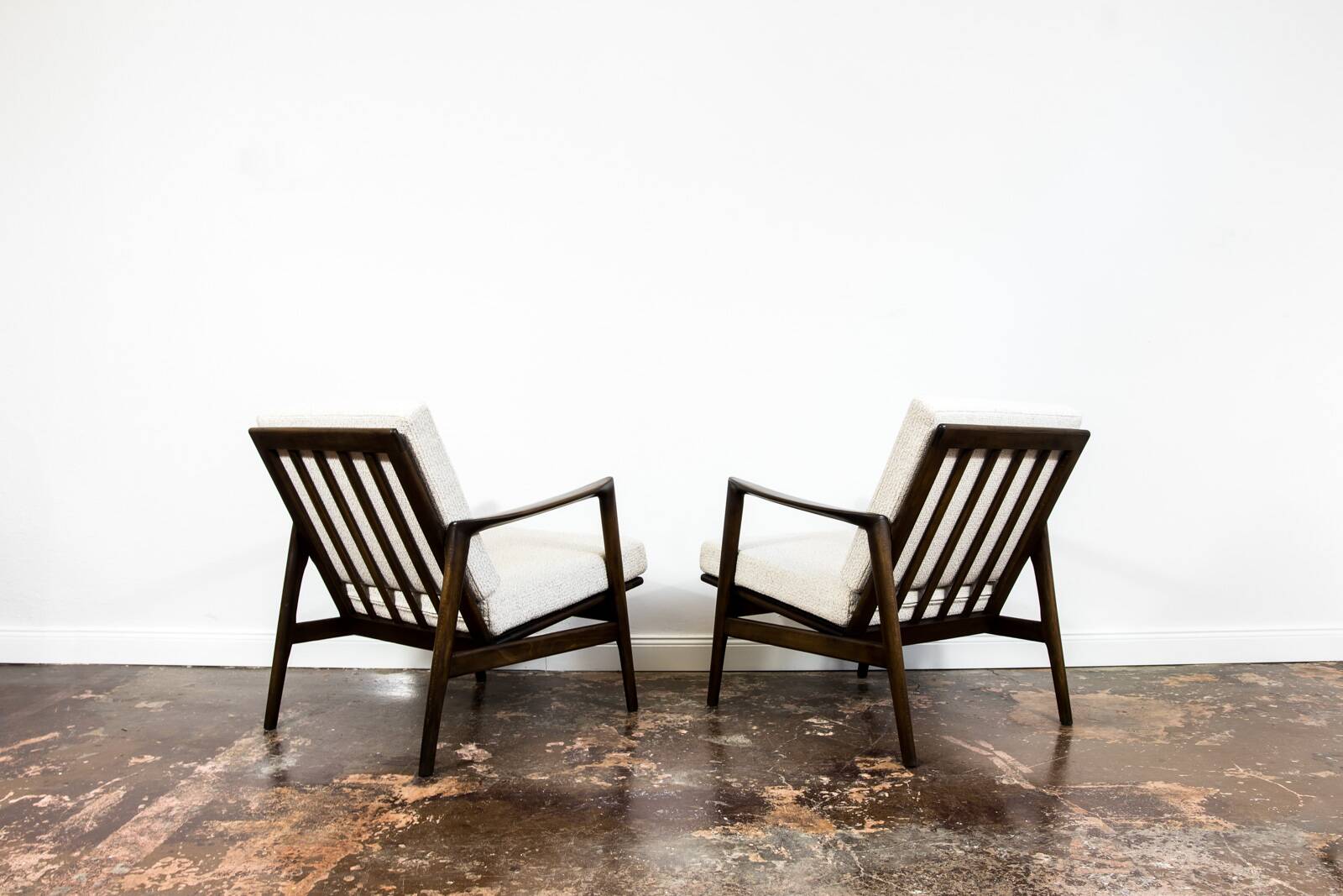 Customizable Pair Of Mid Century Modern Armchairs, 1960s