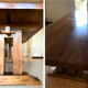 Dining table vintage solid wood refectory